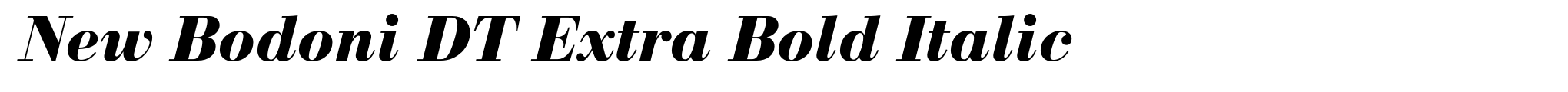 New Bodoni DT Extra Bold Italic image